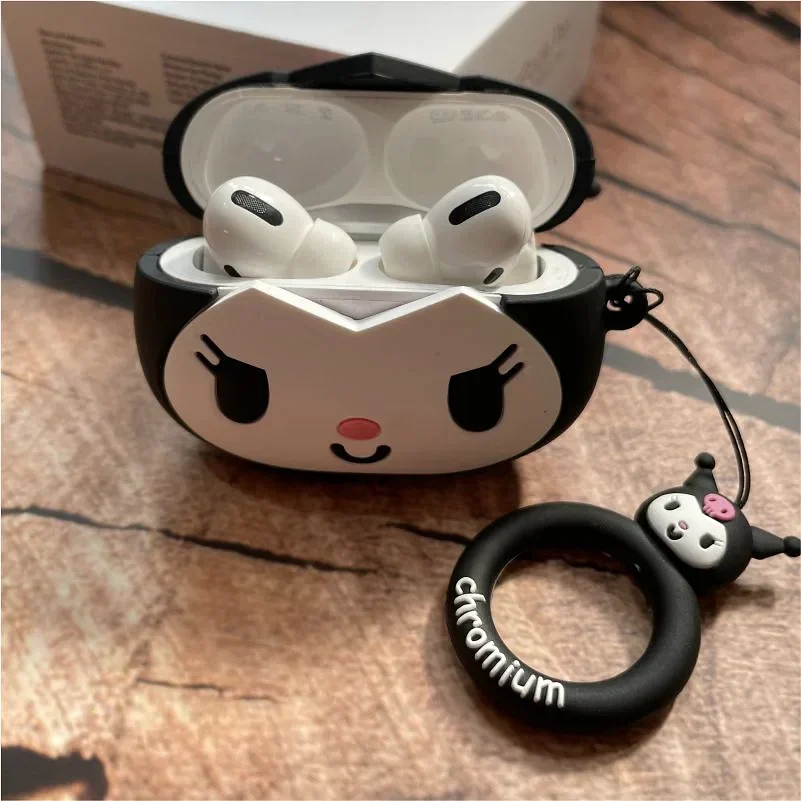 Gothic Anime Character 3D Silicone Case with Ring Lanyard (Compatible with AirPods Pro & Pro 2)