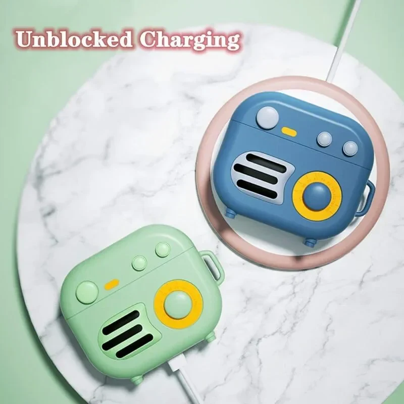 Retro Analog Radio 3D Silicone Wireless Charging Case (Compatible with AirPods Pro & Pro 2)